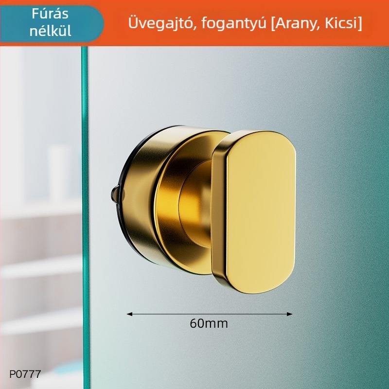 Üveg tolóajtó fogantyú — fúrás nélkül, erős szívóerő; ABS anyag, korrózióálló felület; ajtókhoz és ablakokhoz