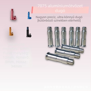 7075-ös alumíniumötvözetből készült görkorcsolya kiegészítők, egyrétegű kerék alkatrészek, termékkód 7075