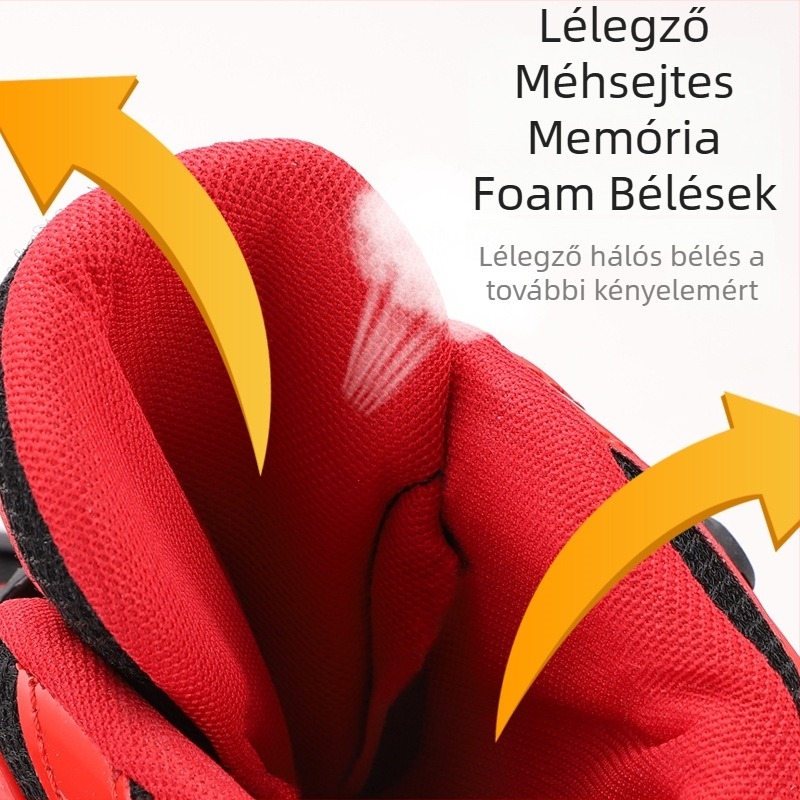 Hálós felsőrészű görkorcsolya, egysoros kerekek, PVC kerékkel, műanyag talp