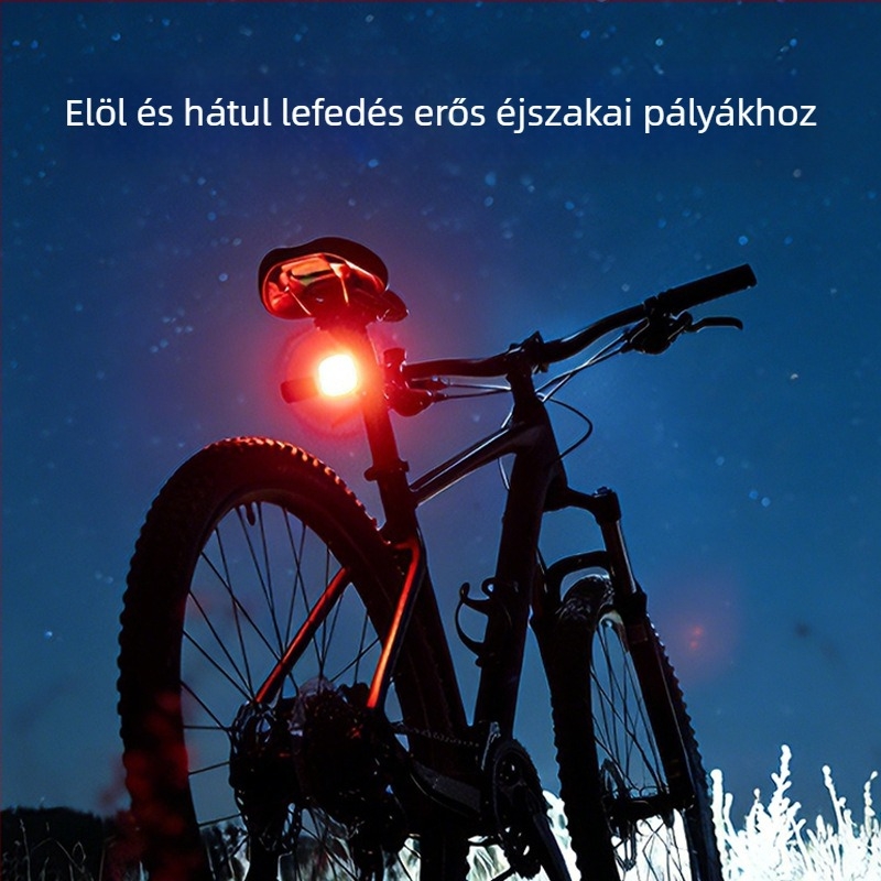 Kerékpár első lámpa – 5W lézer, 200–500 m hatótávolság, 5000 mAh akkumulátor, 360°-os forgás