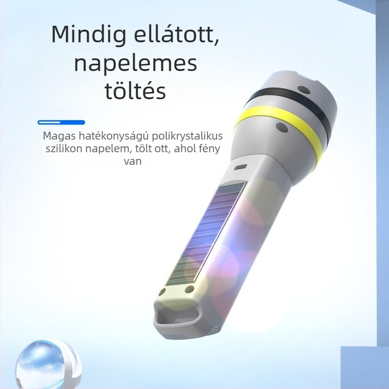 Kemping LED hordozható lámpa — hosszú hatótáv, újratölthető, vészvilágítás önvédelmi célokra, kézi hajtású, 30W, 1200 mAh