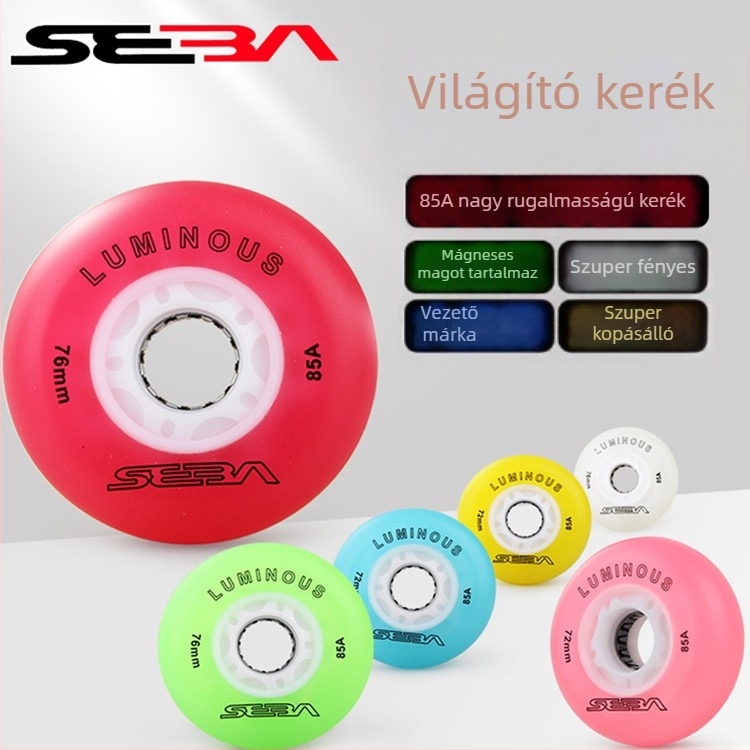 Migao SEBA virágmintás világító kerekek gyerekeknek görkorcsolyákhoz