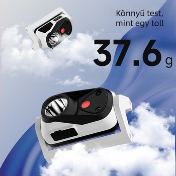 Újratölthető LED fejlámpa éjszakai horgászathoz – Vízálló, 5W, 600 mAh, 360° forgás, Töltővel