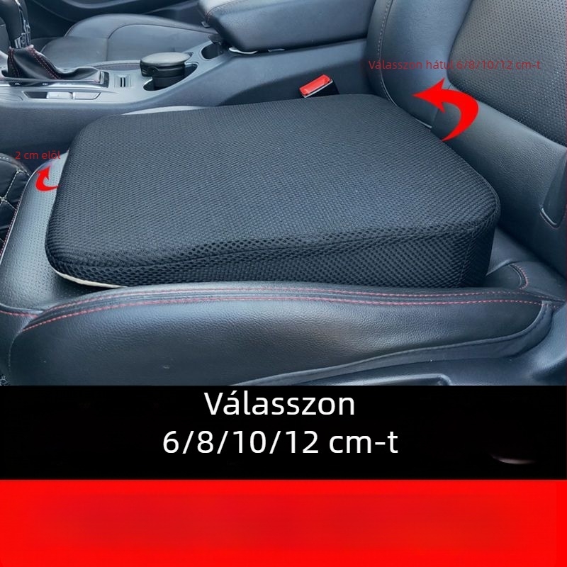 Vezetéshez üléspárna – sík alak, libatoll töltés, felület akril rost, nyári használatra, a vezetési vizsga gyakorlásához (2–3 tantárgyak)