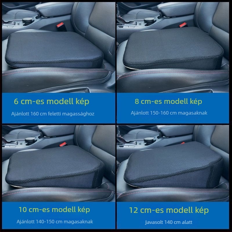 Vezetéshez üléspárna – sík alak, libatoll töltés, felület akril rost, nyári használatra, a vezetési vizsga gyakorlásához (2–3 tantárgyak)