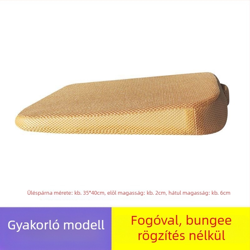 Vezetéshez üléspárna – sík alak, libatoll töltés, felület akril rost, nyári használatra, a vezetési vizsga gyakorlásához (2–3 tantárgyak)