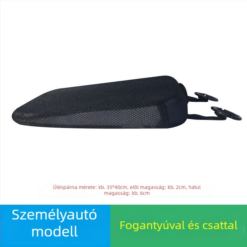 Vezetéshez üléspárna – sík alak, libatoll töltés, felület akril rost, nyári használatra, a vezetési vizsga gyakorlásához (2–3 tantárgyak)