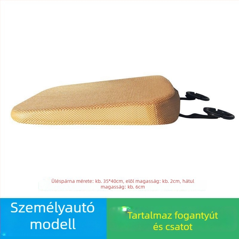 Vezetéshez üléspárna – sík alak, libatoll töltés, felület akril rost, nyári használatra, a vezetési vizsga gyakorlásához (2–3 tantárgyak)