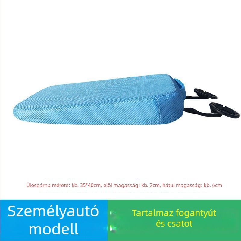 Vezetéshez üléspárna – sík alak, libatoll töltés, felület akril rost, nyári használatra, a vezetési vizsga gyakorlásához (2–3 tantárgyak)