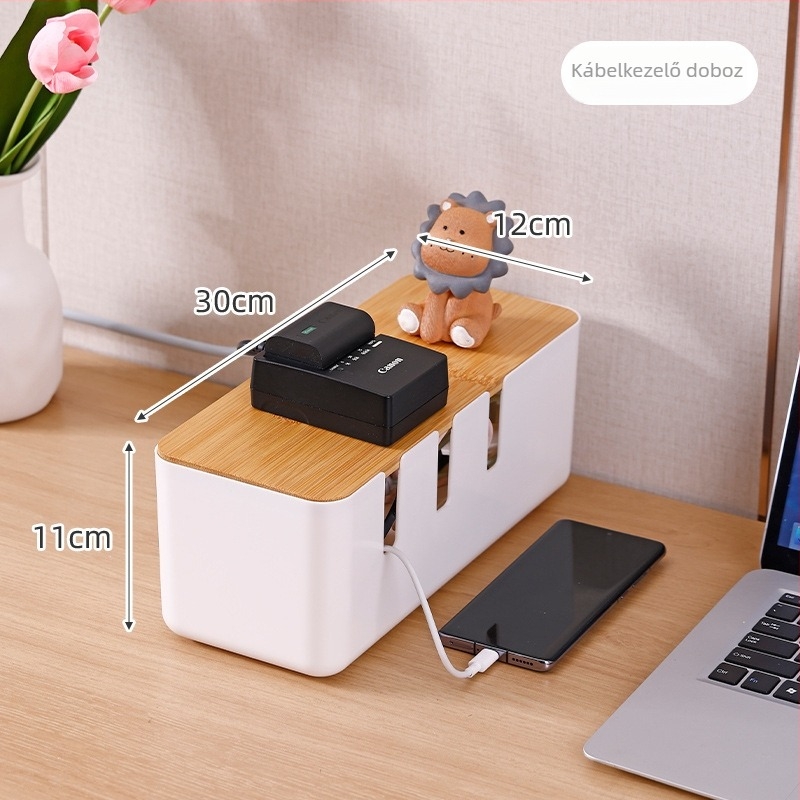 Router és kábel rendező doboz fedéllel