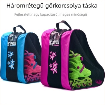 Gyerekeknek szánt görkorcsolya hátizsák háromrétegű dizájnnal, PVC külső, PU kerekek