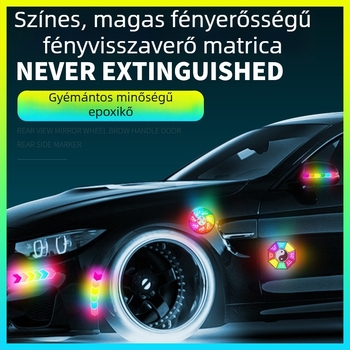 Ütközésvédő szalag színes fényvisszaverő matricákkal általános használatra