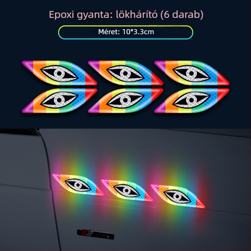 Ütközésvédő szalag színes fényvisszaverő matricákkal általános használatra