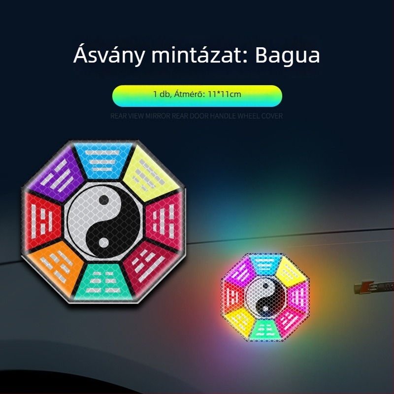 Ütközésvédő szalag színes fényvisszaverő matricákkal általános használatra