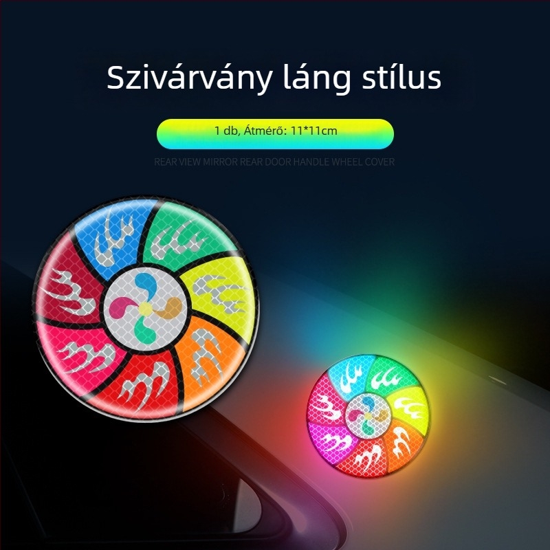 Ütközésvédő szalag színes fényvisszaverő matricákkal általános használatra