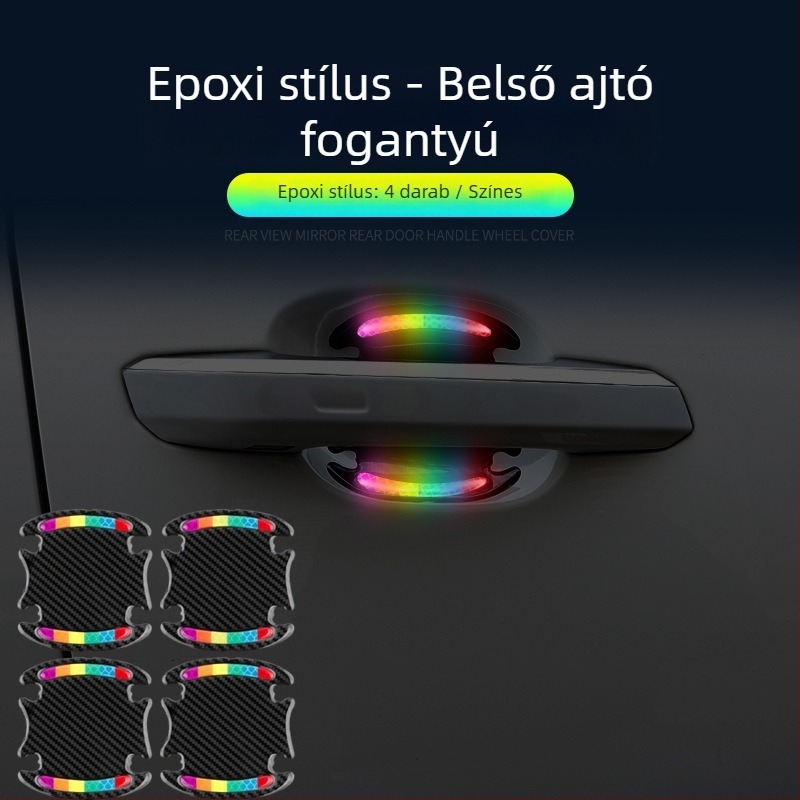 Ütközésvédő szalag színes fényvisszaverő matricákkal általános használatra