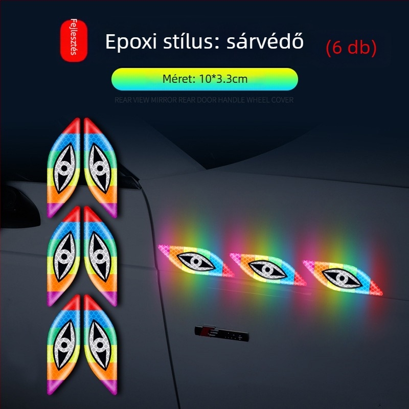 Ütközésvédő szalag színes fényvisszaverő matricákkal általános használatra