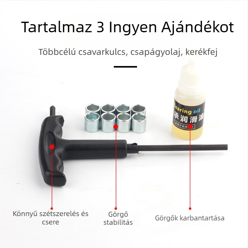 608Z gyors, csendes görkorcsolya csapágy készlet, egyrészes, 16 darabos, kompatibil görkorcsolyával, gördeszkával és drift boarddal