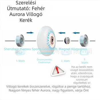 Gyerek görkorcsolya világító PU kerekekkel, PU felső rész, egysoros kivitel