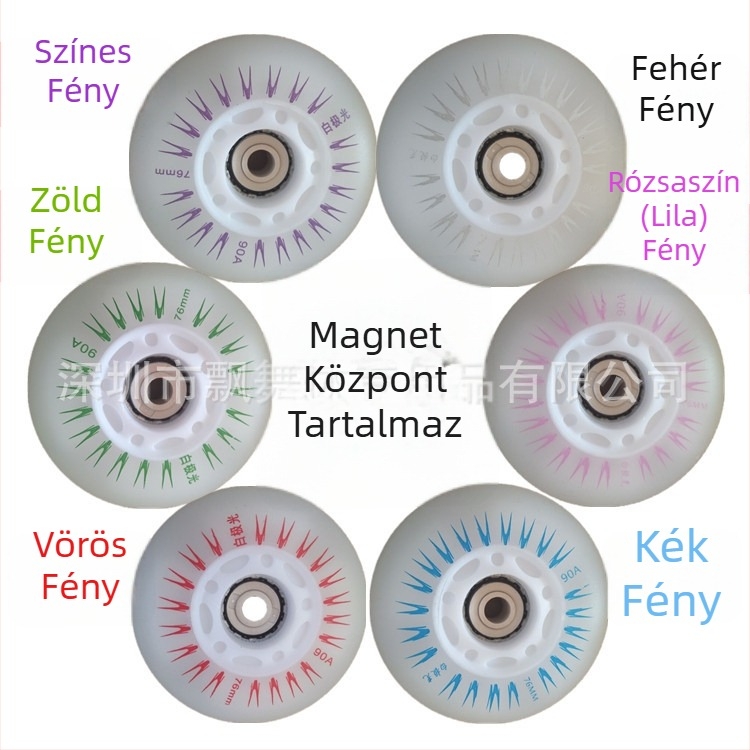 Gyerek görkorcsolya világító PU kerekekkel, PU felső rész, egysoros kivitel