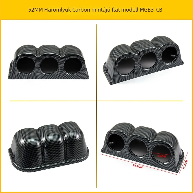Jármű műszerfal tartó - Retrofitting, műanyag, 12V, 52, 0.4
