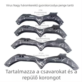 Maraton gyorskorcsolya: professzionális háromkerekű tartó 3×125, kés-tartó és görgő alap
