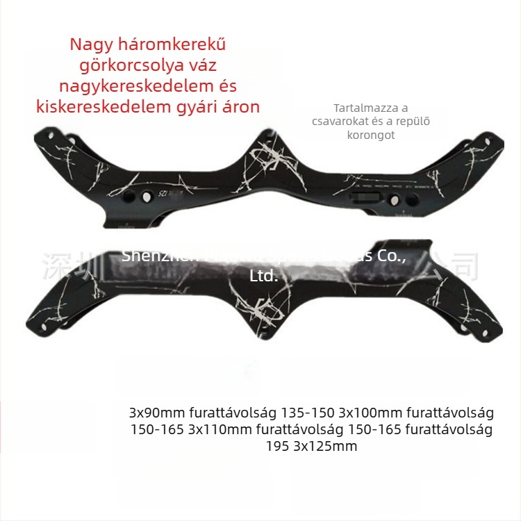 Maraton gyorskorcsolya: professzionális háromkerekű tartó 3×125, kés-tartó és görgő alap