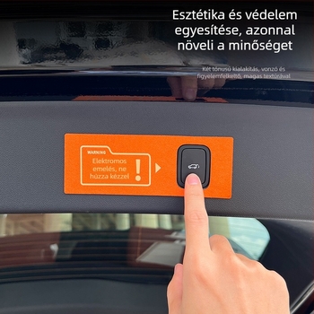 Wenjie M7/M8/M9-hez készült speciális autó matricák figyelmeztető jellel, velúr anyag, ragasztóval történő felszerelés.