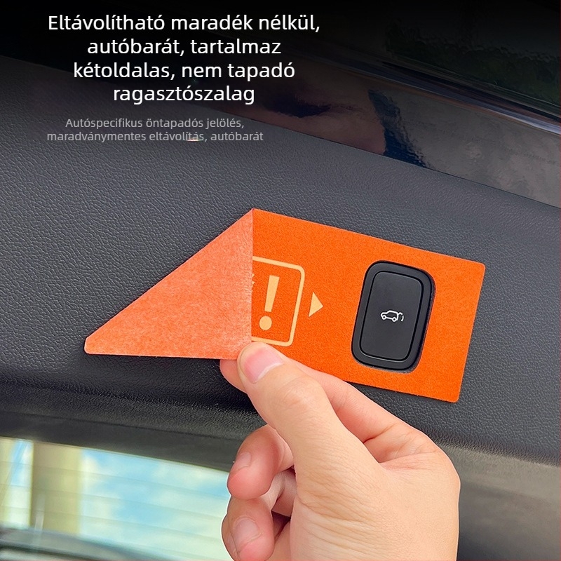 Wenjie M7/M8/M9-hez készült speciális autó matricák figyelmeztető jellel, velúr anyag, ragasztóval történő felszerelés.