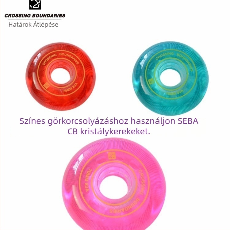 Seba átlátszó kristály görkorcsolya kerekek – 83A PU, magas rugalmasság, kopásálló CB kerekek