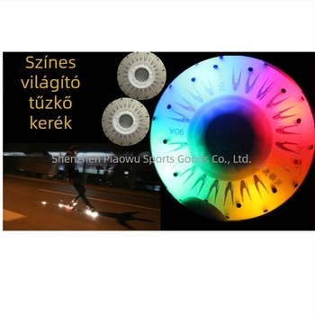White Aurora színes LED görkorcsolya 52 Firestones