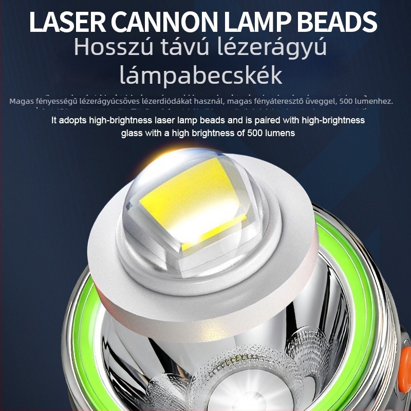Fejlámpa kültéri kempingezéshez LED, 5W, 4800mAh, alumínium-ötvözet, vízálló