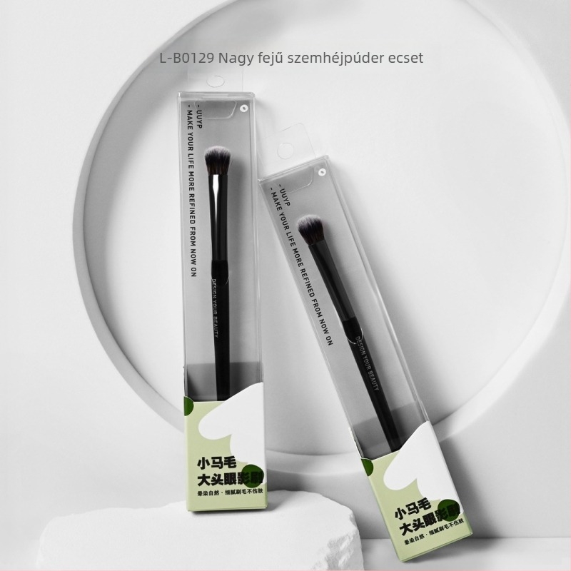Hordozható sminkecset-készlet: szemöldök árnyék ecset, alapozó ecset, kontúr ecset és szemhéj árnyék ecset