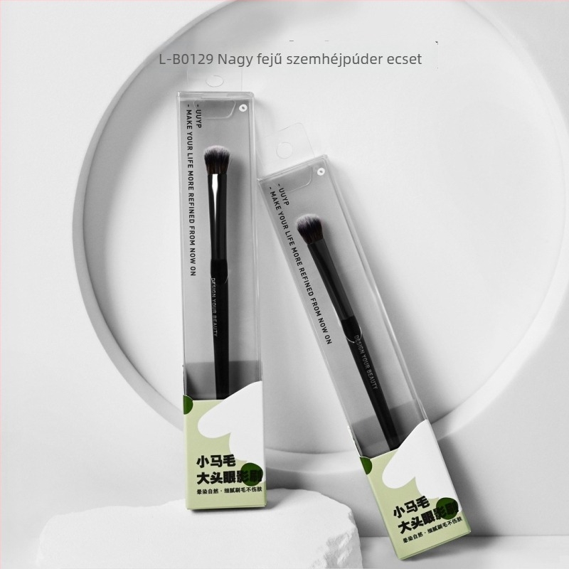 Hordozható sminkecset-készlet: szemöldök árnyék ecset, alapozó ecset, kontúr ecset és szemhéj árnyék ecset