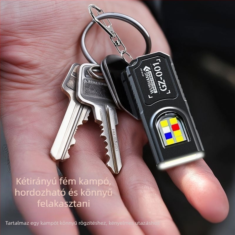Első kerékpár fénye éjszakai kerékpározáshoz – újratölthető, vízálló, hatótáv legfeljebb 50 m, kulcstartóval