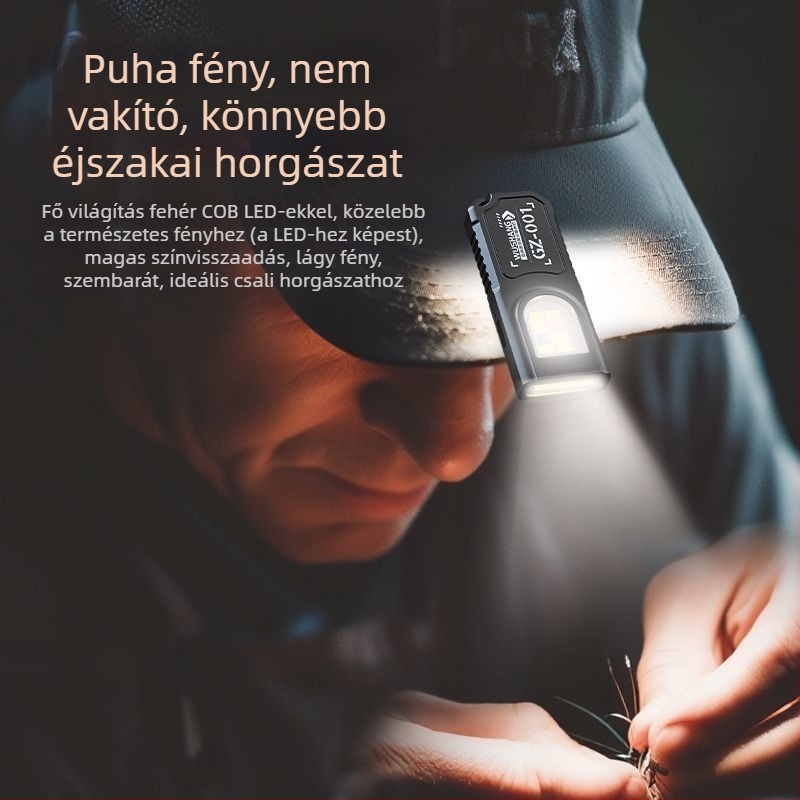 Első kerékpár fénye éjszakai kerékpározáshoz – újratölthető, vízálló, hatótáv legfeljebb 50 m, kulcstartóval
