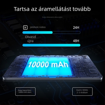 X30 táblagép 5G-vel, Android, négymagos processzor, 13 MP kamera és szemvédő HD kijelző