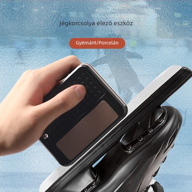 Jégkorcsolya élező, modell 1508, emery anyag, szemcse 400, jégkorcsolyák élezésére, tömeg 116 g