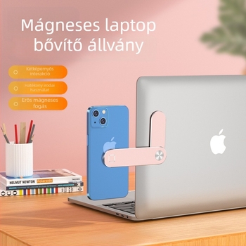 Telefon és laptop tartó, alumíniumötvözet, mágneses oldalsó kijelzőtámasz, SP21 modell, rezgéscsillapító