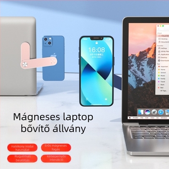Telefon és laptop tartó, alumíniumötvözet, mágneses oldalsó kijelzőtámasz, SP21 modell, rezgéscsillapító