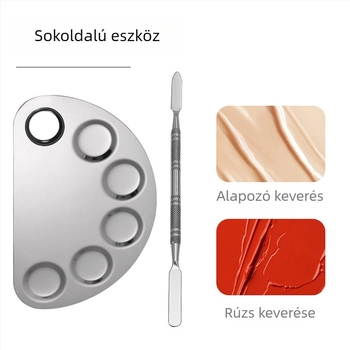 Négyzetes sminkpaletta – rozsdamentes acél, 2 részes készlet, arc-smink segédeszköz