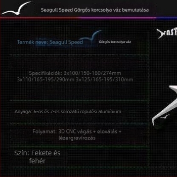Stanley Seagull kés tartó gyorskorcsolyához és görkorcsolyához – háromkerekes rögzítés 3×100/3×110/3×125