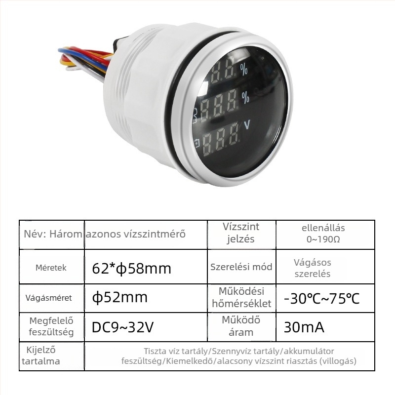LED kijelző autó mérőműszer TYTXRV, modell 1