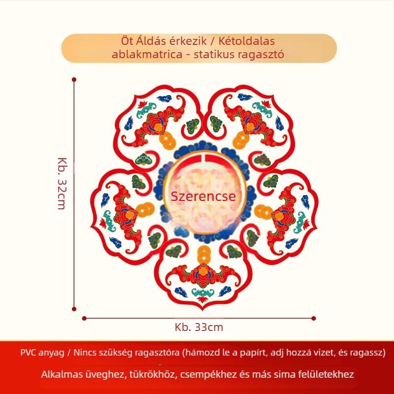 Ablakmatricák – elektrostatikus filmmel, csomagolás: Opp bag, Xiangsheng textile márka, kategória: ablakrácsok