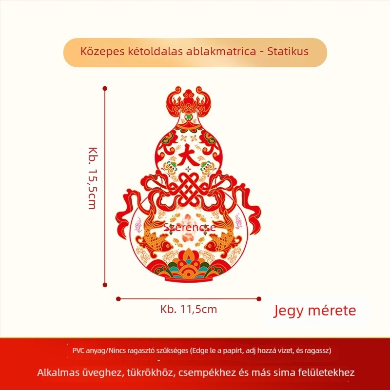 Ablakmatricák – elektrostatikus filmmel, csomagolás: Opp bag, Xiangsheng textile márka, kategória: ablakrácsok