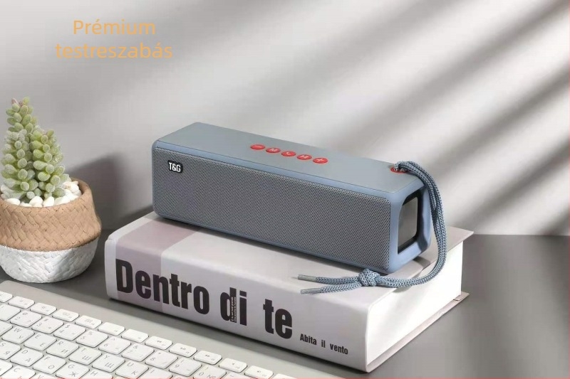 Bluetooth hangszóró, kompakt kültéri hordozható; TF-kártya és USB-támogatás; Bluetooth 5.0, 10W, beépített akkumulátor 2000–4000 mAh, frekvenciatartomány 120 Hz–20 kHz