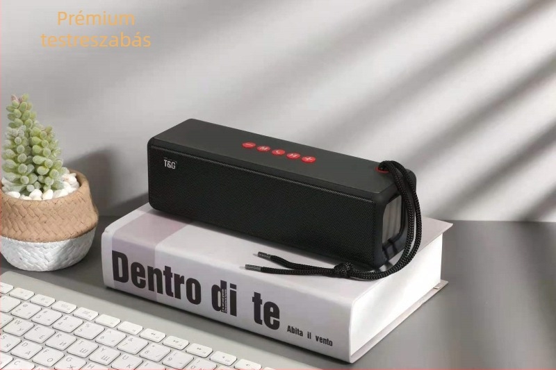 Bluetooth hangszóró, kompakt kültéri hordozható; TF-kártya és USB-támogatás; Bluetooth 5.0, 10W, beépített akkumulátor 2000–4000 mAh, frekvenciatartomány 120 Hz–20 kHz