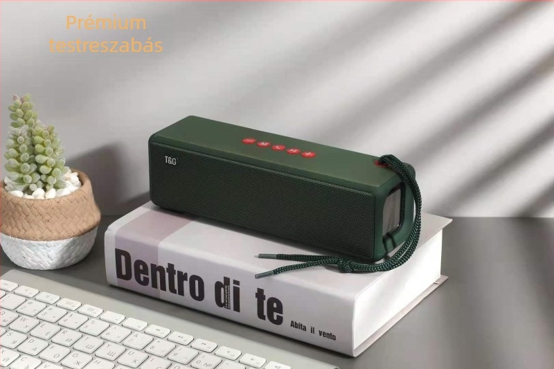 Bluetooth hangszóró, kompakt kültéri hordozható; TF-kártya és USB-támogatás; Bluetooth 5.0, 10W, beépített akkumulátor 2000–4000 mAh, frekvenciatartomány 120 Hz–20 kHz