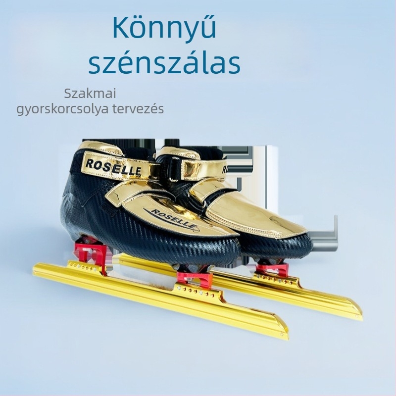 Gyorskorcsolya cipő karbon szálas felsőrésszel és rozsdamentes acél pengével – felnőtteknek, jégkorcsolya cipő