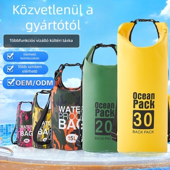 Vízálló vödör táska PVC hálós anyaggal, vízálló anyag, testre szabható logó nyomtatással